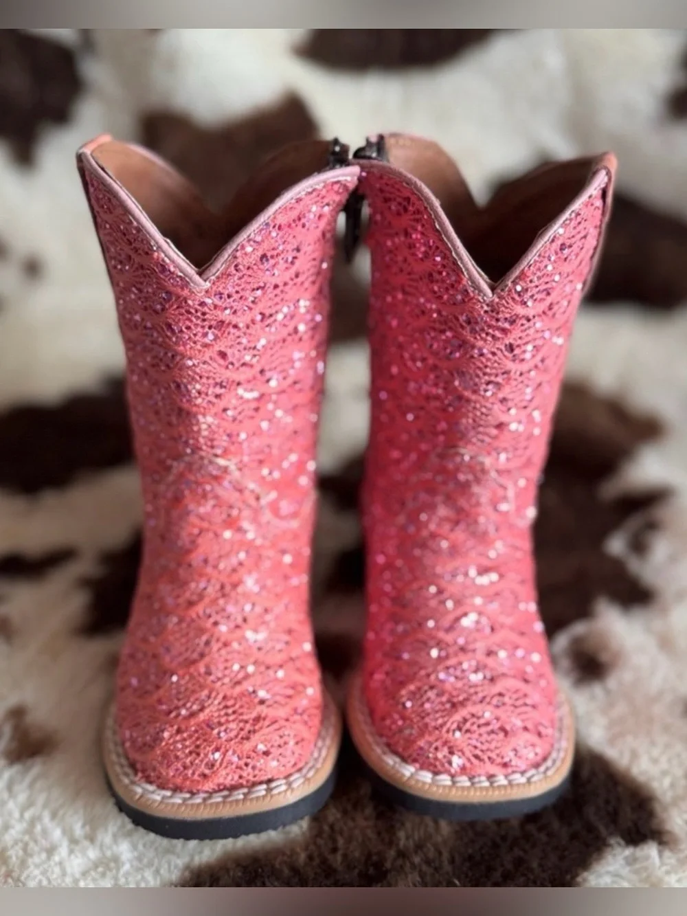 Infant Girls' Tanner Mark Pink Sparkle Cowboy Boots